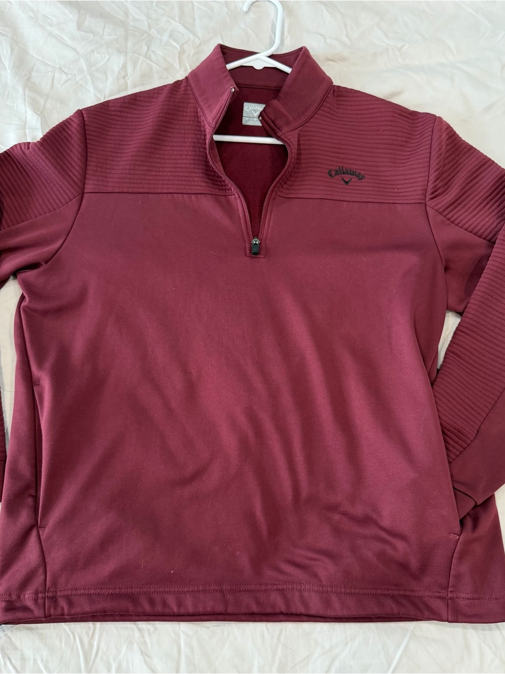 Callaway Men's Zip-Up Pullover Sweater in Burgundy
